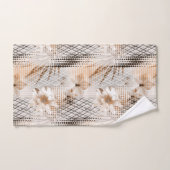 Grijs, beige tropisch patroon. bad handdoek (Handdoek)