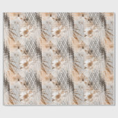 Grijs, beige tropisch patroon. cadeaupapier (Vlak)