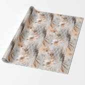 Grijs, beige tropisch patroon. cadeaupapier (Uitgerold)