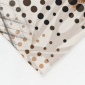 Grijs, beige tropisch patroon. fleece deken (Hoek)