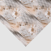 Grijs, beige tropisch patroon. tissuepapier (Detail)