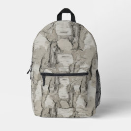 Grijs Berkenbast | Licht Woodland Jager Camouflage Bedrukte Rugzak