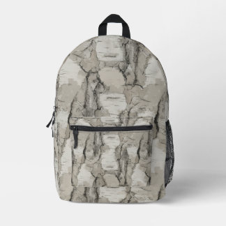 Grijs Berkenbast | Licht Woodland Jager Camouflage Bedrukte Rugzak