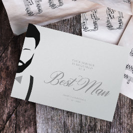 Grijs Beste man Silhouette Eenvoudig Weddenschap V