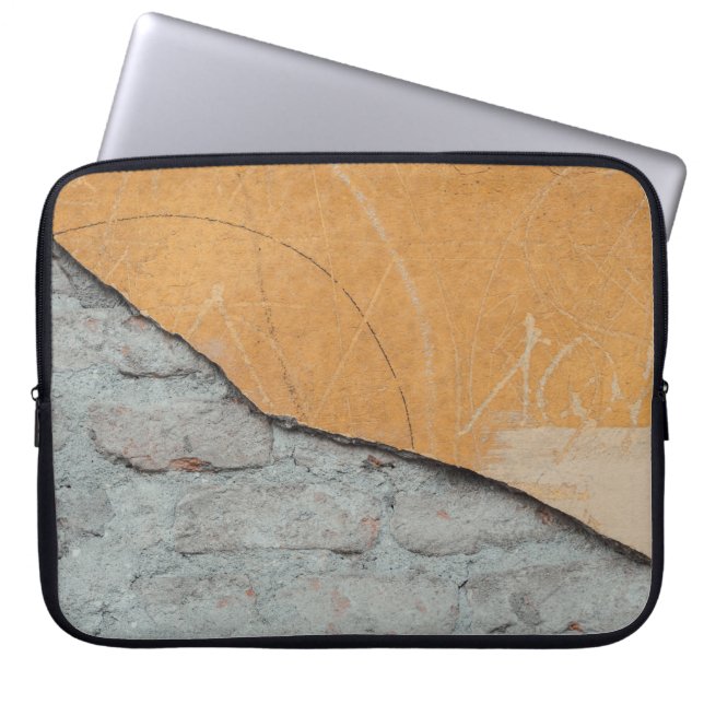 Grijs betonoppervlak laptop sleeve (Voorkant)