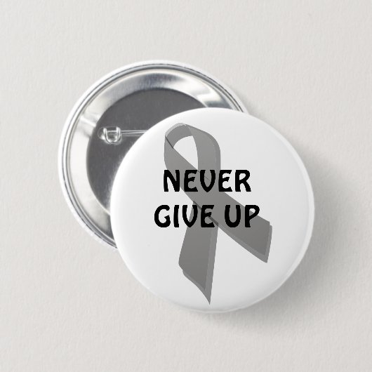 grijs bewustmakingslint ronde button 5,7 cm (Voorkant /achterkant)