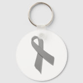 grijs bewustmakingslint sleutelhanger (Voorkant)