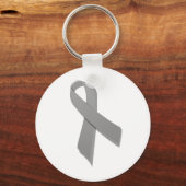 grijs bewustmakingslint sleutelhanger (Voorkant)