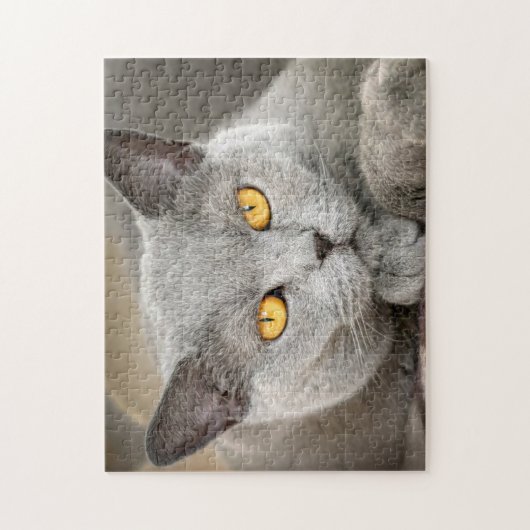Grijs Binnenkort haar Kat Legpuzzel (Verticaal)