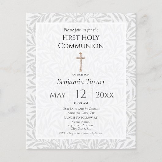 Grijs blad | Eerste uitnodiging tot inschrijving o (Voorkant)