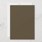 Grijs bladframe Elegante bloemige waterverf bruilo Kaart (Achterkant)