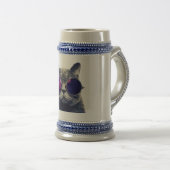 Grijs/Blauw 22 oz Stein Bierpul (Voorkant rechts)