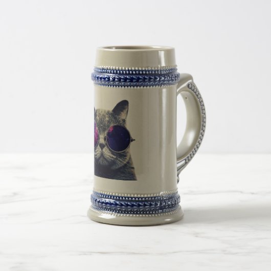 Grijs/Blauw 22 oz Stein Bierpul (Voorkant rechts)