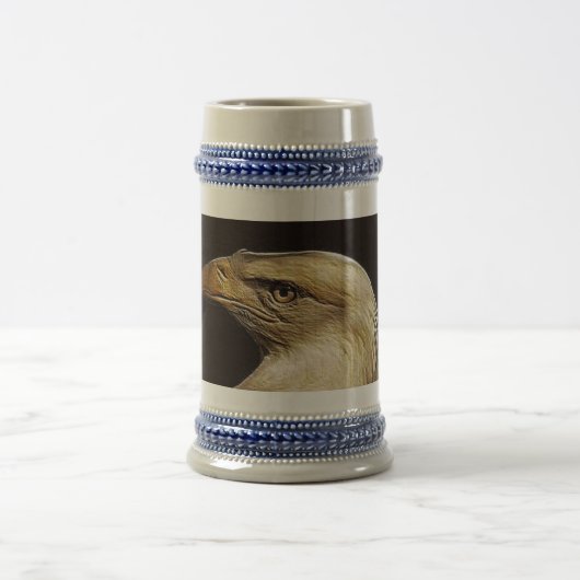 grijs/blauw 22 oz stein bierpul (Center)