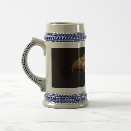 grijs/blauw 22 oz stein bierpul (Links)