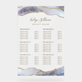 Grijs Blauw Agaat prijslijst Acryl Bord (Voorkant)