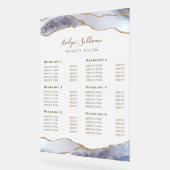 Grijs Blauw Agaat prijslijst Acryl Bord (Hoek)