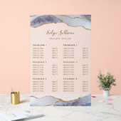 Grijs Blauw Agaat prijslijst Acryl Bord (Huwelijk)