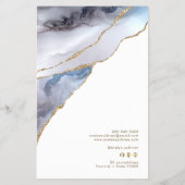 Grijs blauw agaat prijslijst flyer (Achterkant)