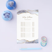 Grijs blauw agaat prijslijst flyer (Enkel)