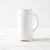 Grijs/Blauw Bier Stein 22oz Classic Duitse Mok (Voorkant rechts)