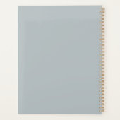 Grijs Blauw Brons Witte Libel Planner (Achterkant)