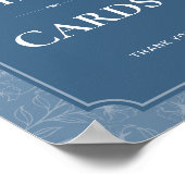 Grijs Blauw Cadeaus & Kaarten teken Poster (Hoek)