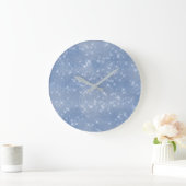 Grijs Blauw Celestial Sequin Diamond Sparkly Grote Klok (Huis)