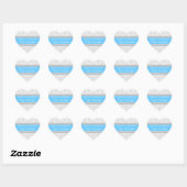 Grijs Blauw Damask Baby shower Favor Stickers (Vel)