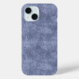 Grijs blauw denim patroon iPhone 15 case