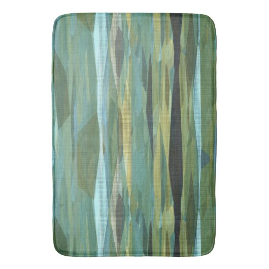 grijs blauw en groen abstract badmat (Voorkant Verticaal)