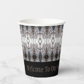 Grijs blauw en zwart papieren bekers (Voorkant)