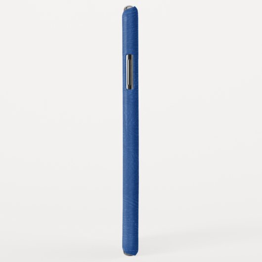 Grijs & blauw  Faux Leather Case-Mate iPhone Case (Achterkant/rechts)