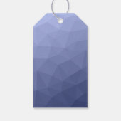 Grijs blauw geometrisch maaspatroon Monogram Cadeaulabel (Achterkant)