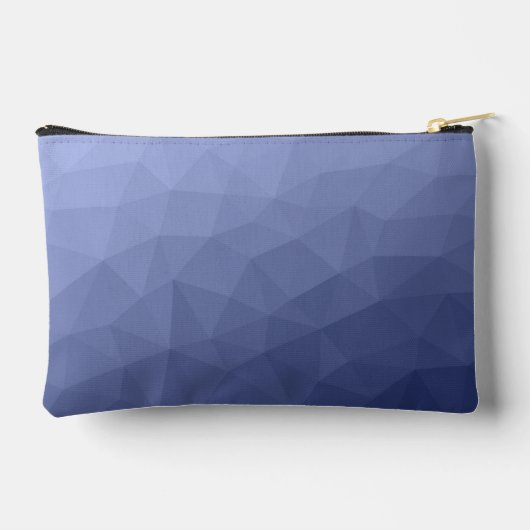 Grijs blauw geometrisch maaspatroon Monogram Etui (Achterkant)