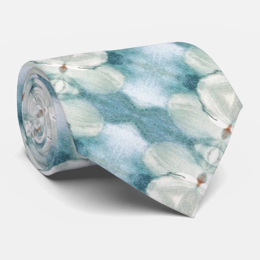 Grijs blauw gevlekt stropdas (Opgerold)