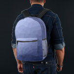 Grijs blauw Gradient Geometrisch Mesh Patroon Bedrukte Rugzak<br><div class="desc">Grijs blauw Gradient Geometric Mesh Pattern Gedrukte Rugzak. Cool mode accessoire tas voor iedereen. Blauw driehoekig geometrisch gaas met een licht tot donker ombre verloopontwerp.</div>