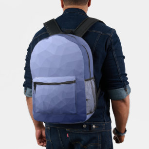 Grijs blauw Gradient Geometrisch Mesh Patroon Bedrukte Rugzak