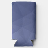 Grijs blauw gradiënt geometrisch mesh patroon Mono Seltzer Blikjeskoeler (Achterkant)