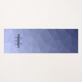 Grijs blauw gradiënt geometrisch mesh patroon Mono Yogamat (Voorkant (horizontaal))