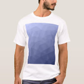Grijs blauw gradiënt geometrisch mesh patroon t-shirt (Voorkant)