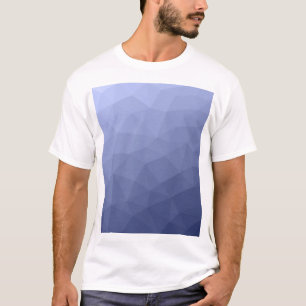 Grijs blauw gradiënt geometrisch mesh patroon t-shirt