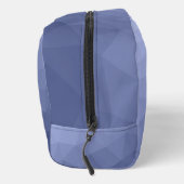 Grijs blauw gradiënt geometrisch mesh patroon toilettasje (Rechts)
