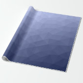 Grijs Blauw gradiënt geometrisch netwerkpatroon Cadeaupapier (Uitgerold)