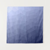Grijs Blauw gradiënt geometrisch netwerkpatroon Wandkleed (Voorkant)