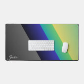 Grijs Blauw groen Abstract Desk Mat, Kantoor Desk  Bureaumat (Keyboard & Muis)