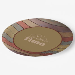 Grijs blauw groen goud papieren bordje