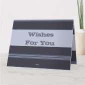 Grijs blauw met strepen kaart (Achterkant)