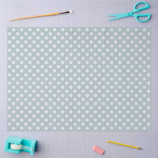 Grijs Blauw met Wit Daisy kwestie Papier (Craft)