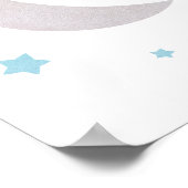 Grijs & Blauw | Moon and Stars Nursery Poster (Hoek)